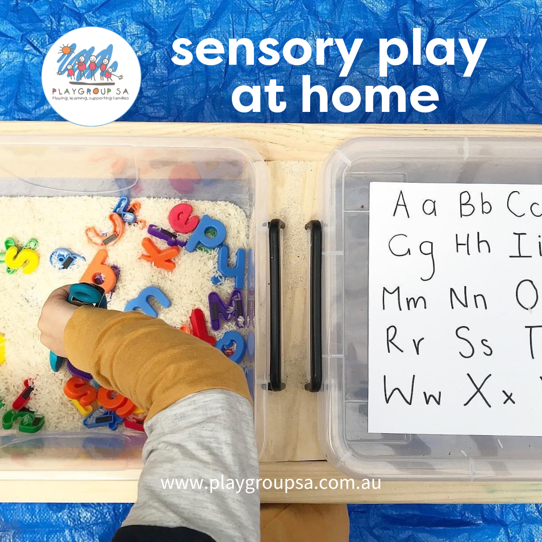 Sensory alphabet play tray 